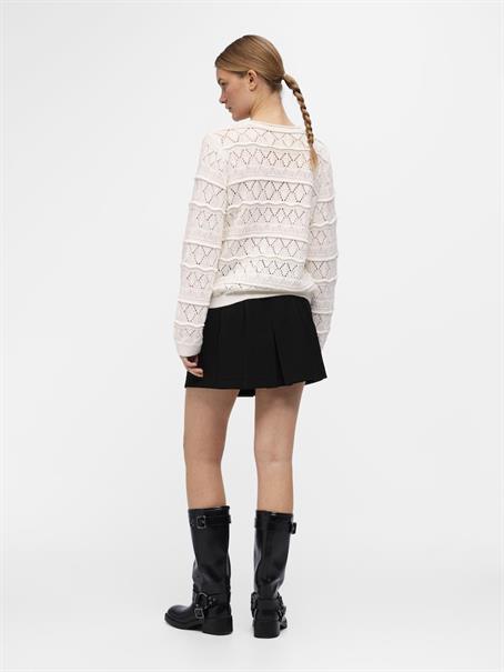 OBJLIVA L/S O-NECK KNIT PULLOVER NOOS cloud dancer