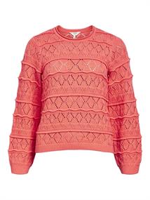OBJLIVA L/S O-NECK KNIT PULLOVER NOOS georgia peach