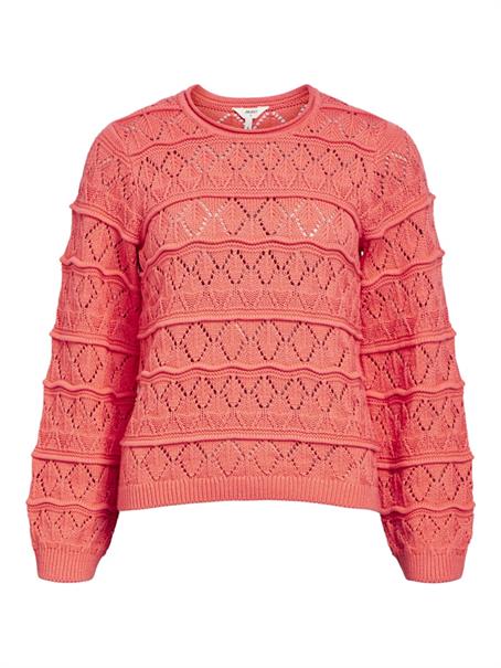 OBJLIVA L/S O-NECK KNIT PULLOVER NOOS georgia peach