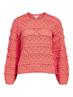 OBJLIVA L/S O-NECK KNIT PULLOVER NOOS georgia peach