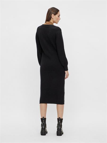 OBJMALENA L/S KNIT DRESS NOOS black