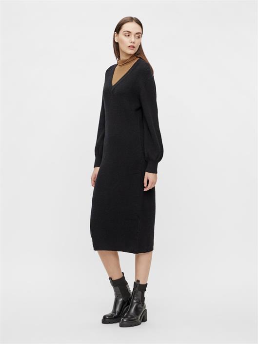 objmalena-l-s-knit-dress-noos-black