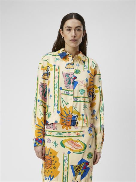 OBJMARTHA L/S SHIRT 132 sandshell