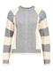 OBJMEG LS LO O-NECK CABLE KNIT DIV medium grey melange