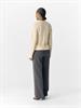 OBJMEG LS LO O-NECK CABLE KNIT DIV sandshell