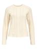 OBJMEG LS LO O-NECK CABLE KNIT DIV sandshell