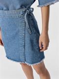 OBJMELIA MW SHORT SKIRT 138 light blue denim