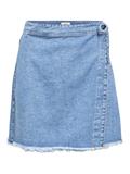 OBJMELIA MW SHORT SKIRT 138 light blue denim