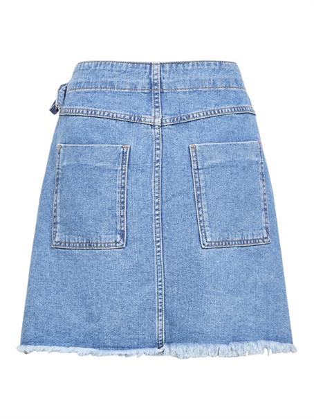 OBJMELIA MW SHORT SKIRT 138 light blue denim