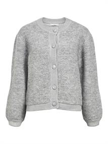OBJMERLE LS LO KNIT BOMBER NOOS medium grey melange