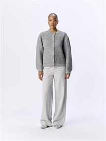 OBJMERLE LS LO KNIT BOMBER NOOS medium grey melange