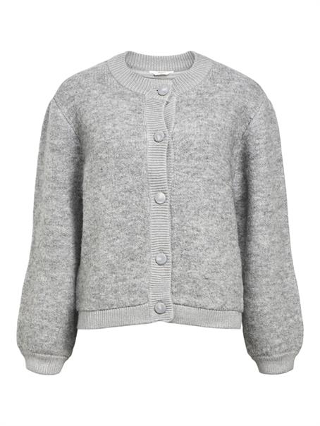 OBJMERLE LS LO KNIT BOMBER NOOS medium grey melange