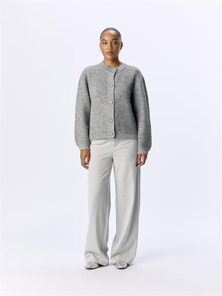 OBJMERLE LS LO KNIT BOMBER NOOS medium grey melange