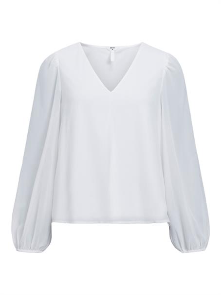 OBJMILA RE L/S V-NECK TOP NOOS cloud dancer
