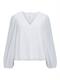OBJMILA RE L/S V-NECK TOP NOOS cloud dancer