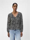 OBJMILA RE L/S V-NECK TOP NOOS sandshell