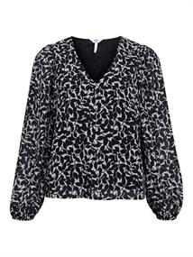 OBJMILA RE L/S V-NECK TOP NOOS sandshell