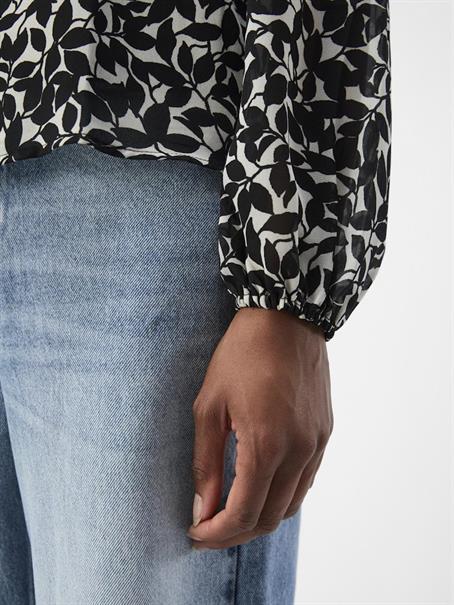 OBJMILA RE L/S V-NECK TOP NOOS sandshell