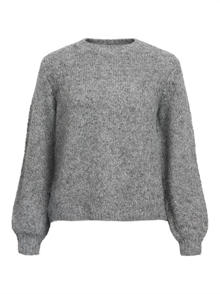 OBJNANA L/S LO KNIT PULLOVER 141 DIV medium grey melange