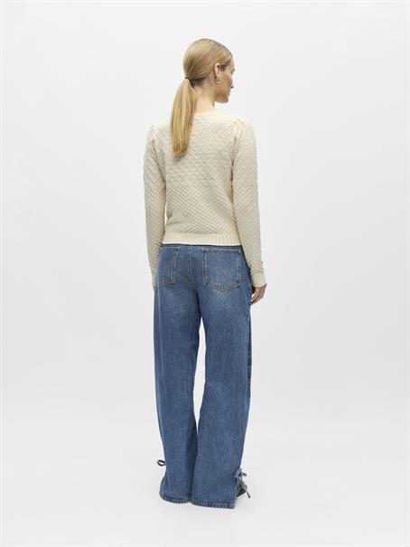 OBJNOA L/S V-NECK KNIT CARDIGAN NOOS birch