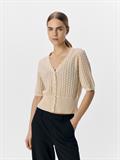 OBJNOEMI KNIT 2/4 RE CARDIGAN 138 sandshell
