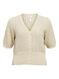 OBJNOEMI KNIT 2/4 RE CARDIGAN 138 sandshell