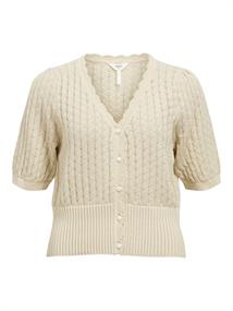 OBJNOEMI KNIT 2/4 RE CARDIGAN 138 sandshell