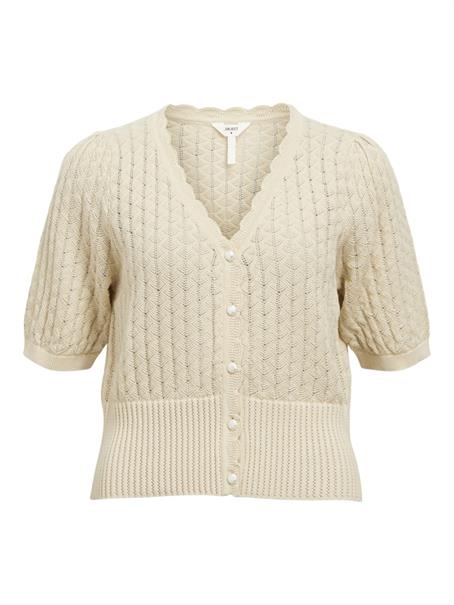 OBJNOEMI KNIT 2/4 RE CARDIGAN 138 sandshell