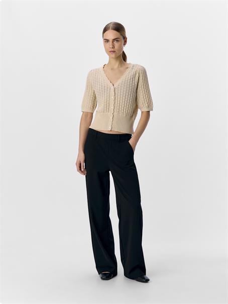 OBJNOEMI KNIT 2/4 RE CARDIGAN 138 sandshell