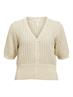 OBJNOEMI KNIT 2/4 RE CARDIGAN 138 sandshell