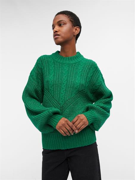 OBJNOVA STELLA CABLE KNIT PULLOVER NOOS lush meadow