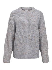 OBJODILE L/S LO KNIT PULLOVER 147 medium grey melange
