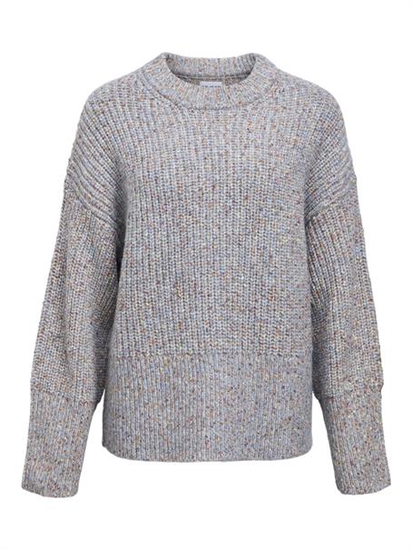 OBJODILE L/S LO KNIT PULLOVER 147 medium grey melange