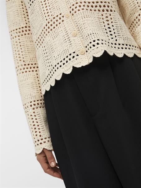 OBJORELLA L/S KNIT CARDIGAN NOOS sandshell