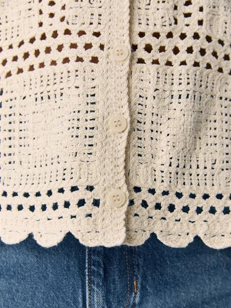 OBJORELLA L/S KNIT CARDIGAN NOOS sandshell