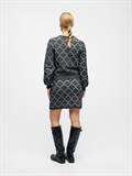 OBJPILUNA L/S RE KNIT CARDIGAN 142 dark grey melange