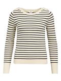 OBJPOLINA RE L/S KNIT PULLOVER 137 sandshell
