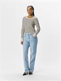 OBJPOLINA RE L/S KNIT PULLOVER 137 sandshell