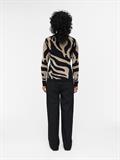 OBJRAY L/S KNIT PULLOVER AOP NOOS black1
