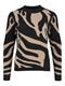 OBJRAY L/S KNIT PULLOVER AOP NOOS black1