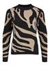 OBJRAY L/S KNIT PULLOVER AOP NOOS black1