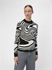 OBJRAY L/S KNIT PULLOVER AOP NOOS black3