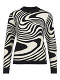 OBJRAY L/S KNIT PULLOVER AOP NOOS black3