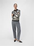 OBJRAY L/S KNIT PULLOVER AOP NOOS black3