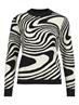 OBJRAY L/S KNIT PULLOVER AOP NOOS black3