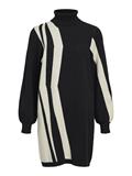OBJRAY L/S KNIT ROLLNECK DRESS AOP NOOS black3