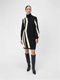 OBJRAY L/S KNIT ROLLNECK DRESS AOP NOOS black3