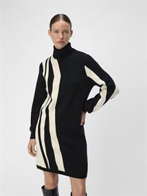 OBJRAY L/S KNIT ROLLNECK DRESS AOP NOOS black3