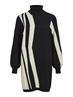 OBJRAY L/S KNIT ROLLNECK DRESS AOP NOOS black3