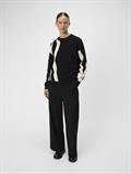 OBJRAY LO L/S KNIT PULLOVER AOP NOOS black1